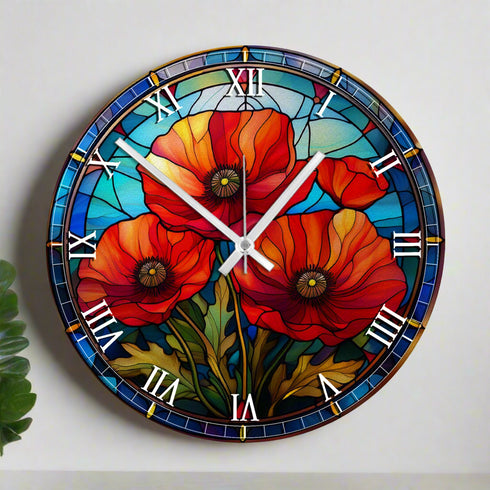 Poppy Suncatcher Effect Clock